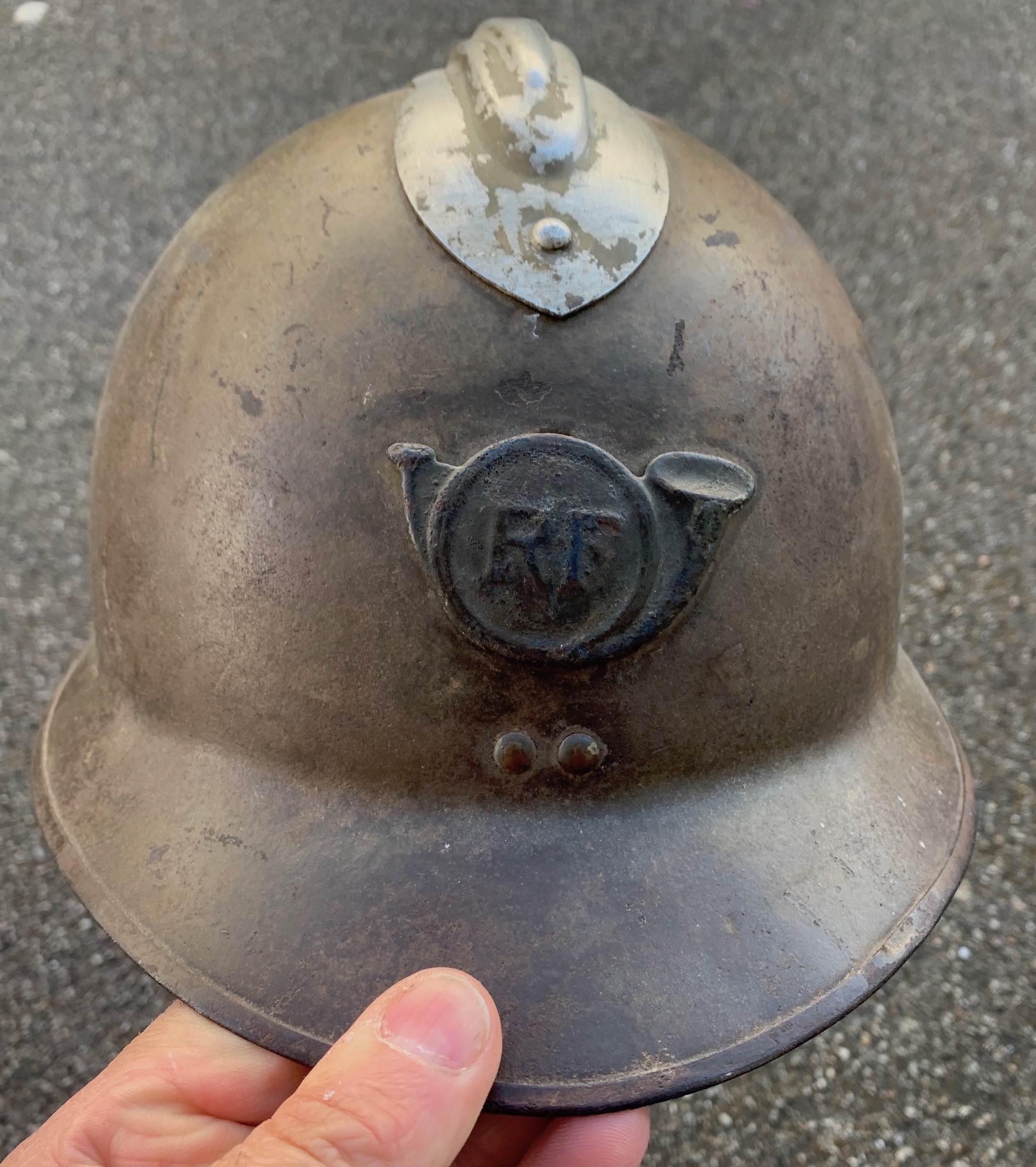 militaria : CASQUE ADRIAN MODELE 26 CHASSEUR