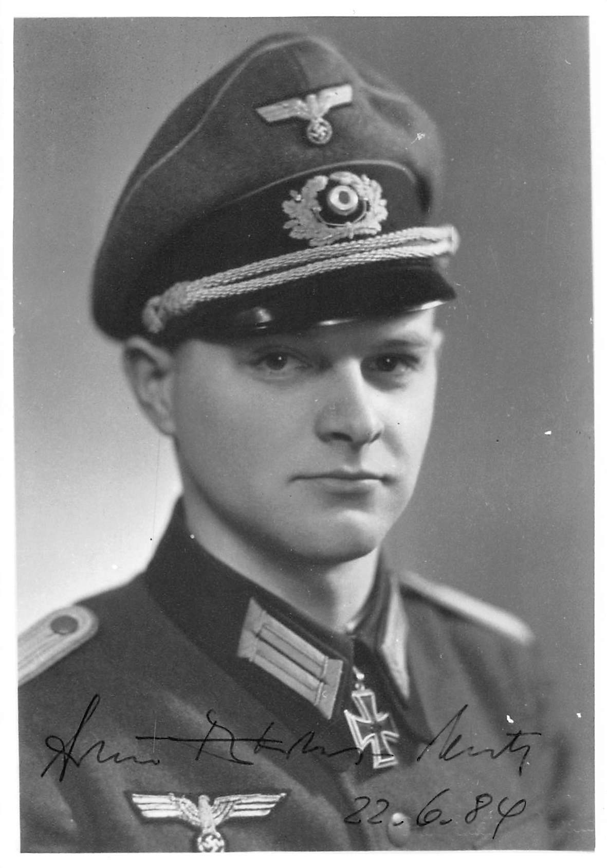 militaria : AUTOGRAPHE OFFICIER DE LA WEHRMACHT ARTUR BECKER NEETZ