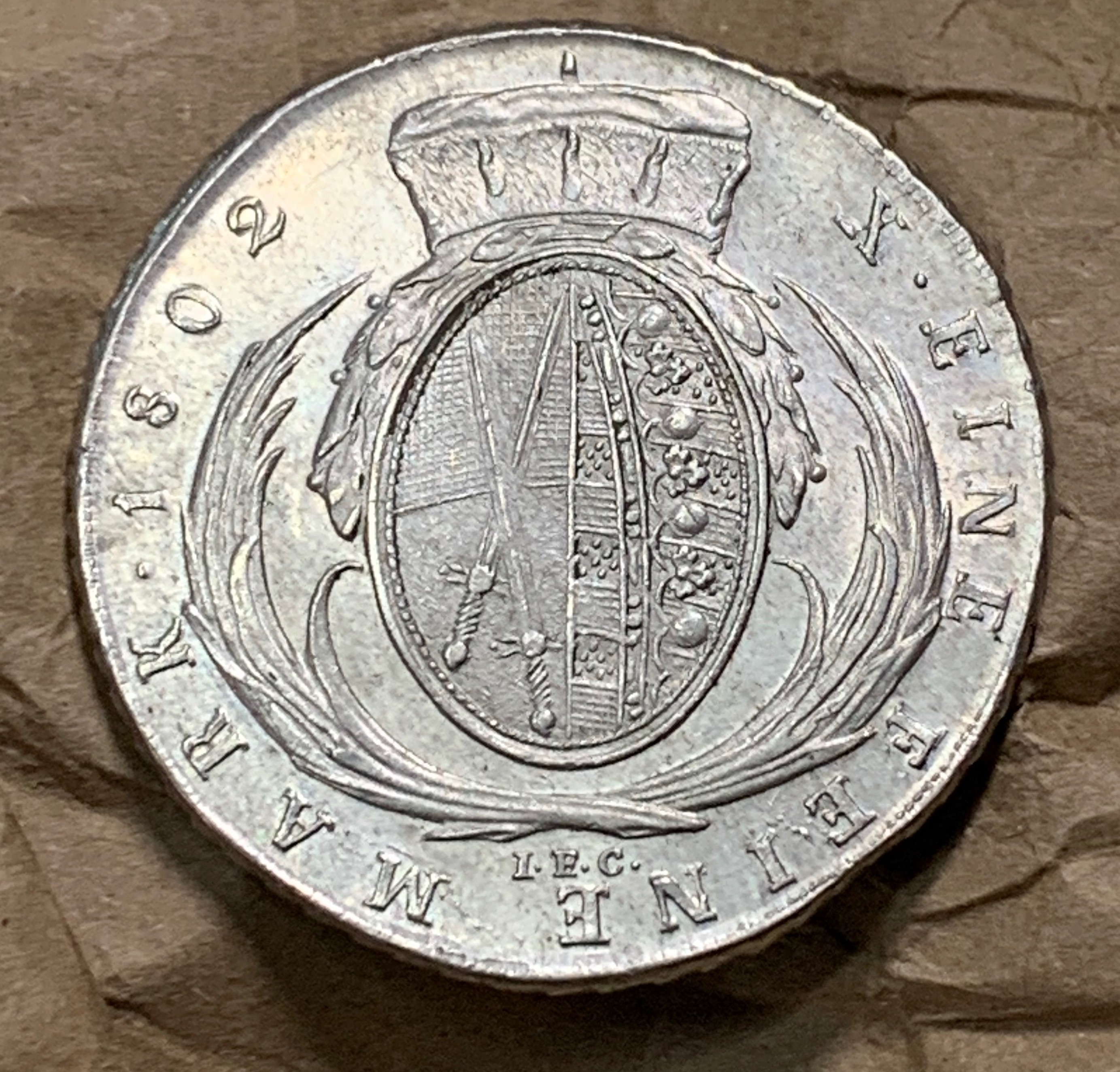 militaria : ALLEMAGNE THALER ARGENT SAXE 1802