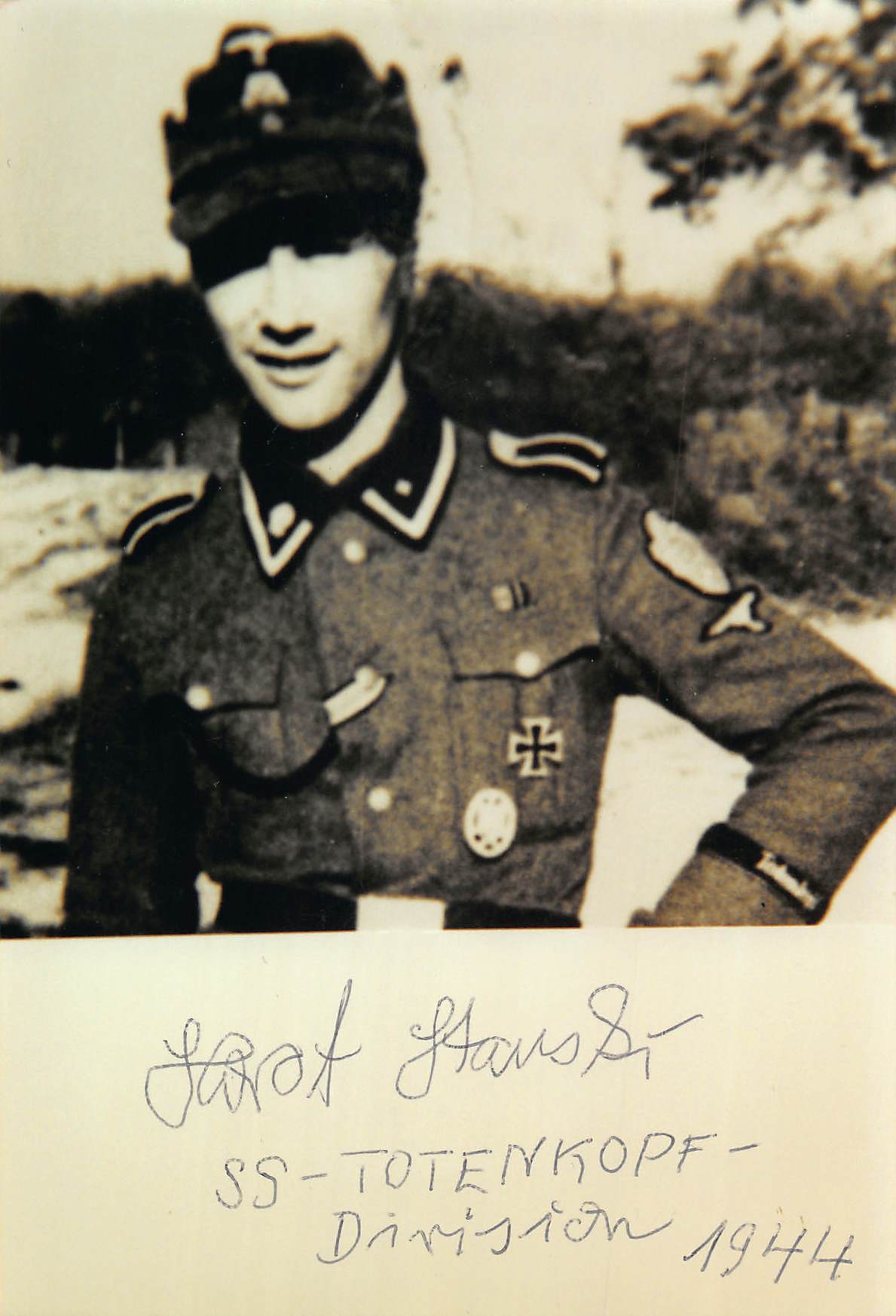 militaria : AUTOGRAPHE ORIGINAL Ancien de III Abt Art Rgt 3, 3 ZZ Pz Div Totenkopf Division