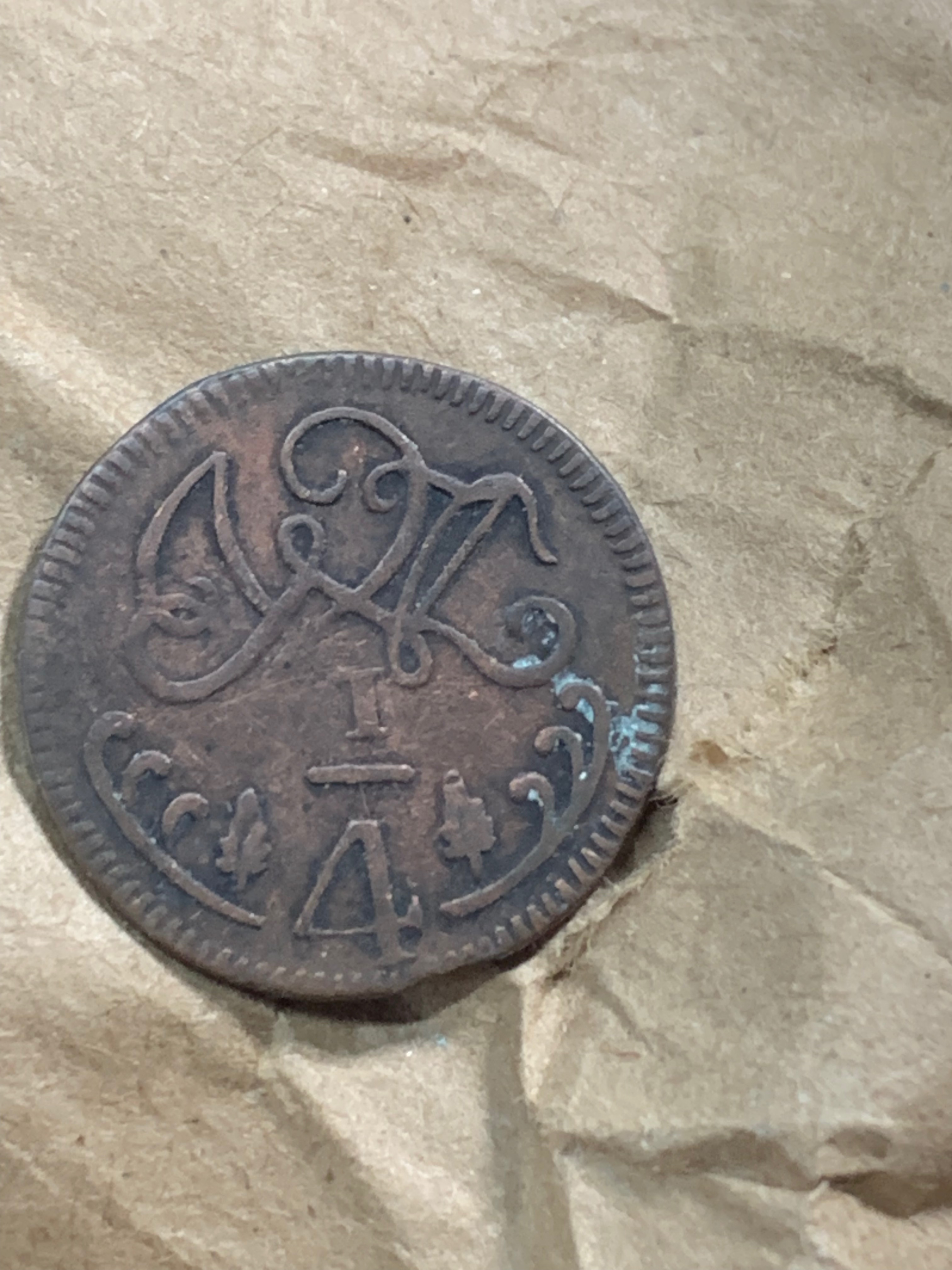 militaria : VENEZUELA 1/4 REAL CUIVRE 1818